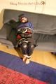 Jill tied, gagged and hooded wearing shiny nylon rainwear (Pics)