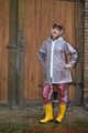Miss Clara in AGU raincoat and transparent plastic raingear