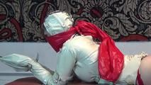 Ana in straitjacket spanking