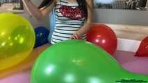 teasing and popping your balloons with the stick