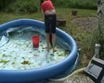 cleaning the pool