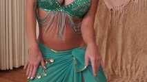 Harem Beauty Dances in Emerald Green Costume - Alexis Taylor
