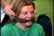 38 Yr OLD SOCIAL WORKER GETS HANDGAGGED, WRAP BONDAGE TAPE GAGGED, DOES RANSOM CALL, GAG TALKING, MOUTH STUFFED, CLEAVE GAGGED & F0RCED TO CHANGE CLOTHS 