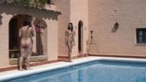 Nude Girls playing at the pool 1