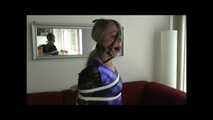 Watch Sophie beeing boud and gagged with belts wearging a shiny wetlook Dress