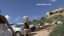 023116 Ewa Pees On A Rock Near The Minoan Temple