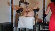 Fucked and milked on the gynecological chair