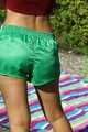 Watch Chloe enjoying the Sun in her Shiny Nylon Shorts