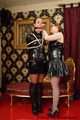 Miss Scarlett dominated by Lady Nadja with lots of rope and mouth filling gags