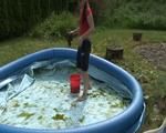 cleaning the pool