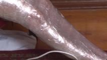 Mummification in Packing Tape - Jon Wraps Lorelei