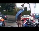 Nude in a bikeshop