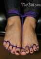 Purple Pedicure in Toe Bondage