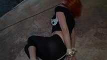 1195 Amber in Barefoot Hogtie Walkabout