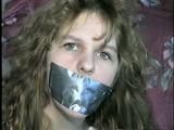 19 Yr OLD SINGLE MOM, MOUTH STUFFED, TAPE GAGGED & BALL-TIED (D36-6)
