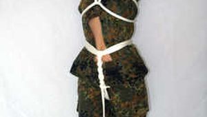 Military-Girl - Bound and gagged - Part Two