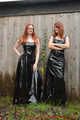 Our new Model in Miss Petra and Lady Nadja in shiny gothic dresses