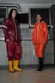 Miss Petra and new model Miss Jessica in AGU raingear  layered with transparent raingear