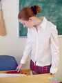 Hairy School Girl Teen Nichole Gets Spanked By Her Teacher