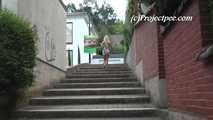 047022 Yassie Has To Stop For A Pee On The Flight Of Steps
