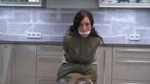 Miss Amira in PVC Outfit and Ilse Jacobsen raincoat gets bound and gagged