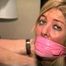42 YEAR OLD LAWYER IS UN-WRAPPED BONDAGE TAPE GAGGED, MOUTH STUFFED, HANDGAGGED, GAGGED WITH HER STINKY SWEATY PANTYHOSE  Pt7 (D66-4)