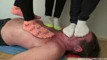 2138 Socks trampling with Mandy Noemie and Lysa 
