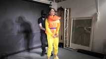 Marie M in a customer wish video handcuffed in Rainwear and a lifevest.