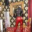 Miss Francine bound and gagged in shiny red PVC pants and PVC shirt (with making off video)