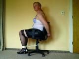 Tied on a officechair 1/2