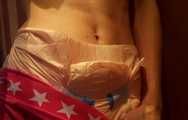 I’m wearing a vintage Absorin diaper and I had a little accident