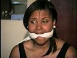 18 Yr OLD BLACK COLLEGE STUDENT WAKES UP CLEAVE GAGGED, BAREFOOT & TIGHTLY TIED TO A CHAIR (D53-6)