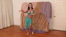 Harem Beauty Dances in Emerald Green Costume - Alexis Taylor