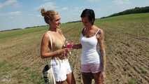 Lesbian play at the cornfield! [GER]