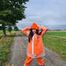 Miss Amira in AGU Adidas rain suit and transparent rain gear