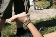 Outdoor Bondage Escape Session With Lillian Caine & Lena King (Pictures)