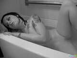 Kinky Teen Barbie Bondage In Bathtub Black And White