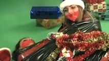 [From archive] Masha More and Malika - packed in trash bags with red duct tape like New Year presents (video)