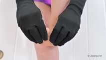 Long black gloves and hot pants - part 2