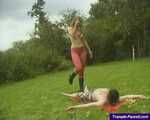 Lena, domination and trampling in the garden
