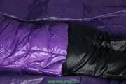 Watch Maly enjoying her shiny nylon Downjacket in her shiny nylon Bed