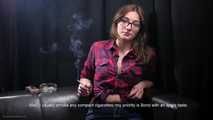 Interview with 18 y.o. Lyuba while she is smoking a cigarette