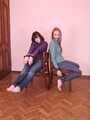 Alexa and Catt - Dominant lover tied adorable Alexa and Catt to the chairs