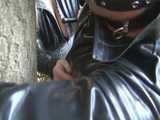 Mistress Aschi outdoor session in latex