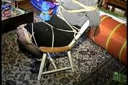 38 Yr OLD SOCIAL WORKER GETS HANDGAGGED, MOUTH STUFFED, CLEAVE GAGGED, OTM GAGGED AND TIED TO A CHAIR (D69-15)