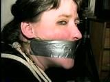 30 Yr OLD HOOKER WRAP TAPE GAGGED, BALL-TIED & TOE TIED DENISE (D26-13)