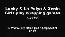 [From archive] Lucky & La Pulya & Xenia - Girls play wrapping games video 02